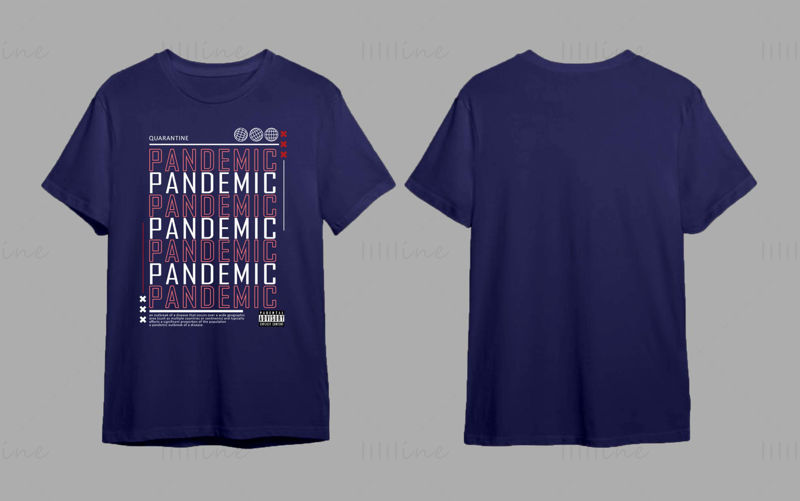 Model de tricou pentru pandemie