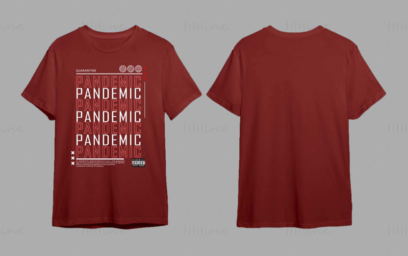 Patrón de camiseta de pandemia