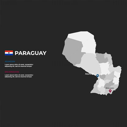 Paraguay Infographics Map editable PPT & Keynote