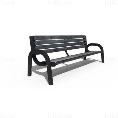 3D model lavičky v parku