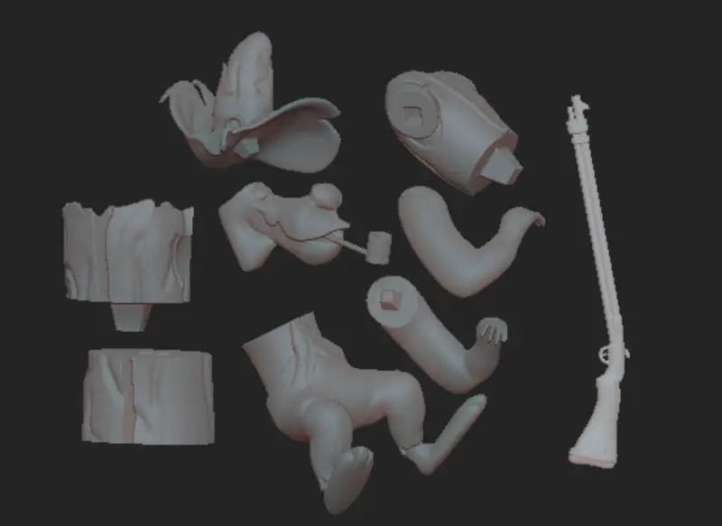 Paw Rugg Los osos Hillbilly Modelo de impresión 3D STL