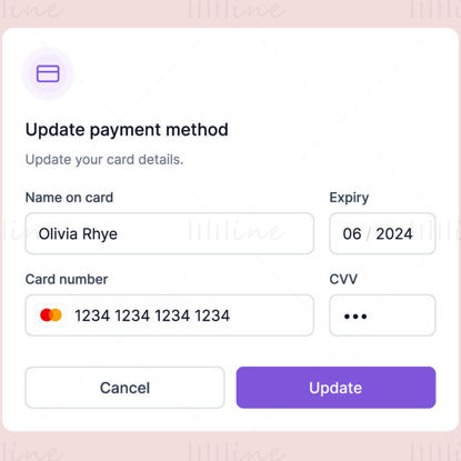 Betaling pop-up UI-ontwerpsjabloon
