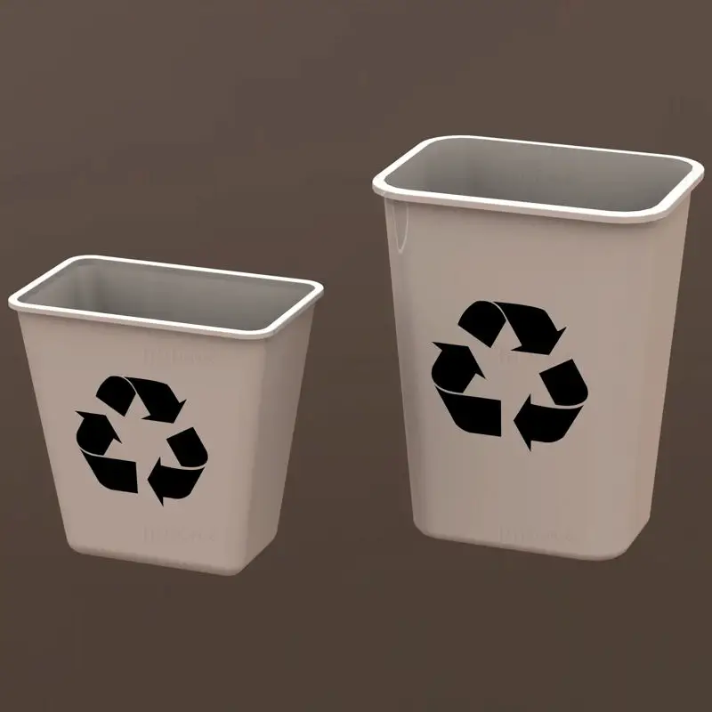 PE Waste Bin 3D Printing Model STL