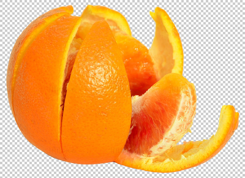 Peeled orange png