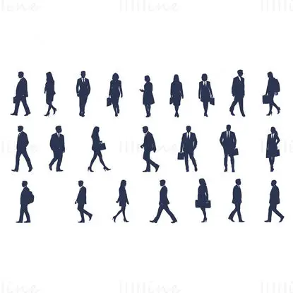 Mensen Mannen en vrouwen in formele kleding silhouet vector