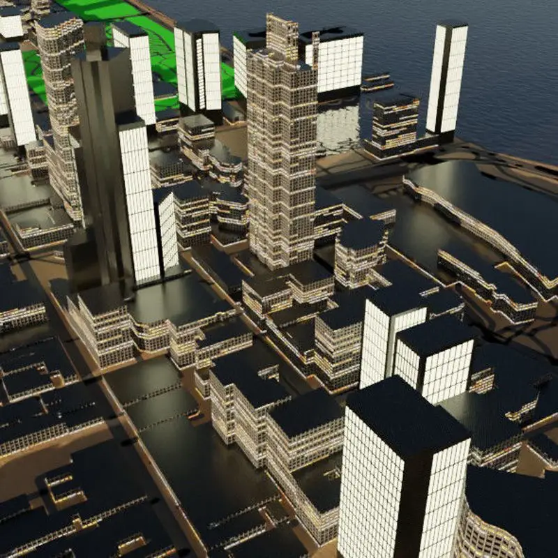 Perth Australia Citymap Building 3D Model