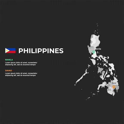Philippines Infographics Map editable PPT & Keynote