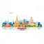 Phuket tourist landscape architecture vector