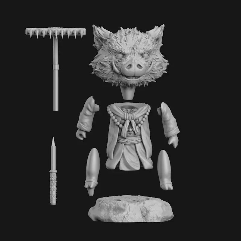 Pig Zhu Bajie (Black Myth) 3D Printing Model STL