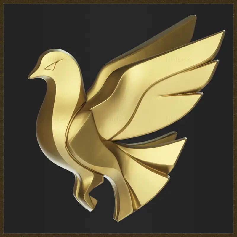 Pigeon Bird Pendant 3D Print Model