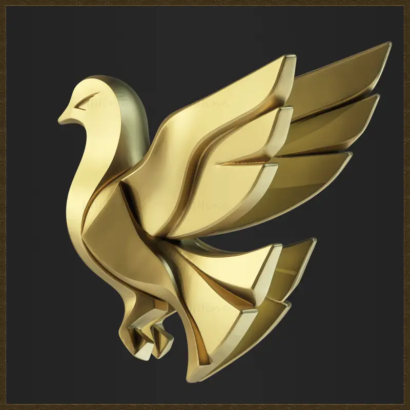 Pigeon Bird Pendant 3D Print Model