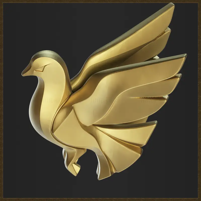 Pigeon Bird Pendant 3D Print Model