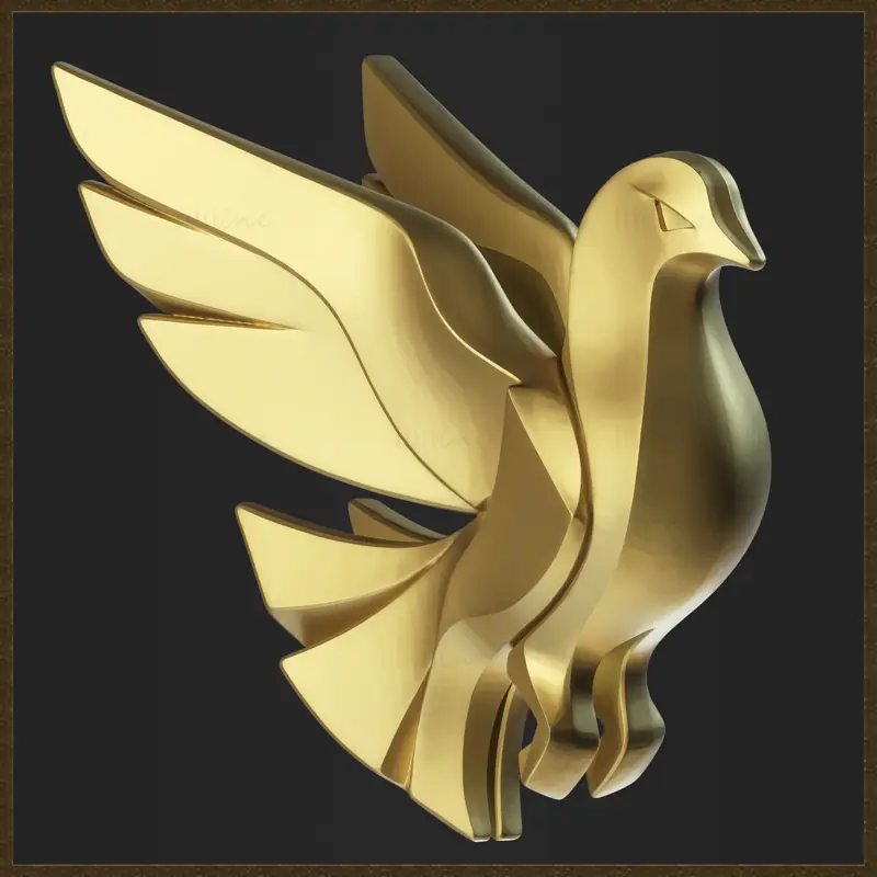 Pigeon Bird Pendant 3D Print Model