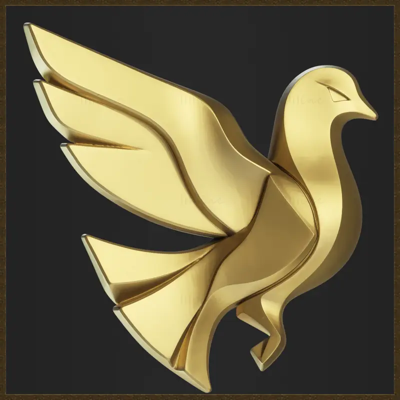 Pigeon Bird Pendant 3D Print Model