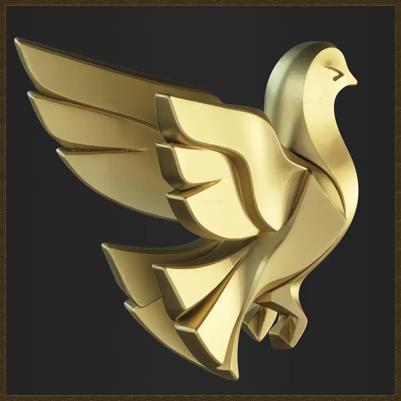 Pigeon Bird Pendant 3D Print Model