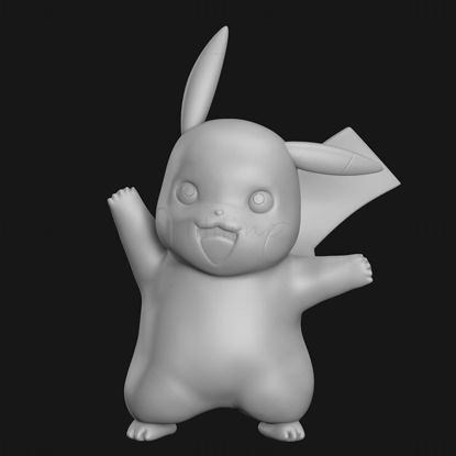 Pikachu 3d baskı modeli