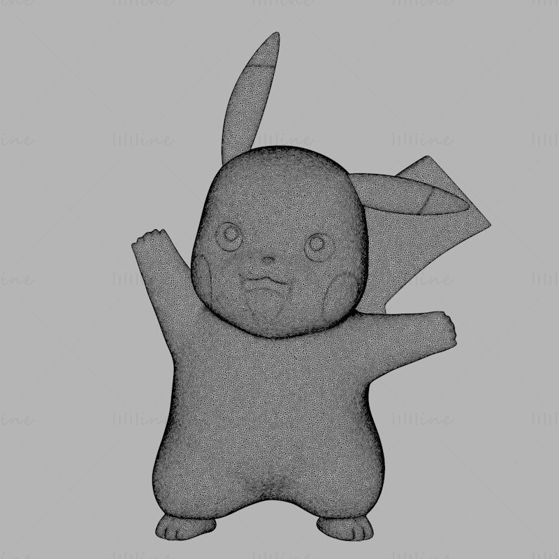 Modello di stampa 3d di Pikachu