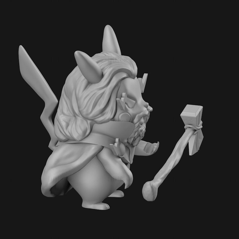 Pikachu Thor 3D-printmodel STL