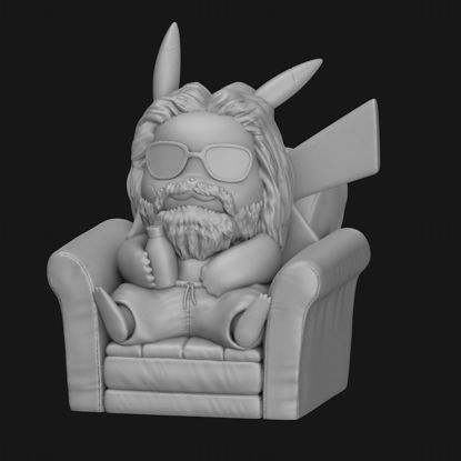 Pikachu X Fat Thor 3D-printmodel STL