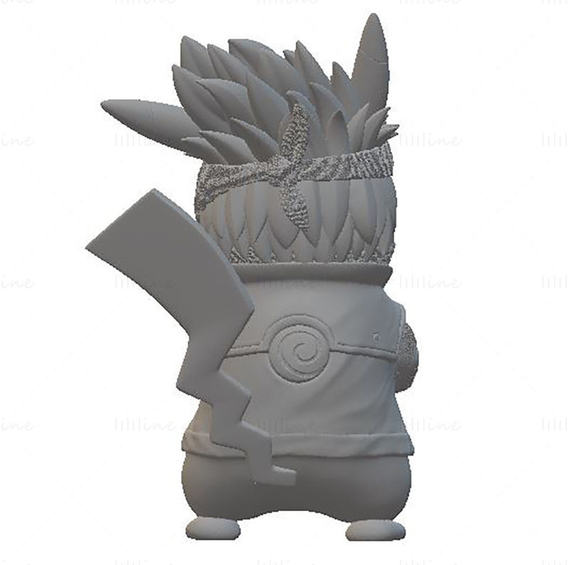 Pikachu X Kakashi 3D Model Ready to Print STL