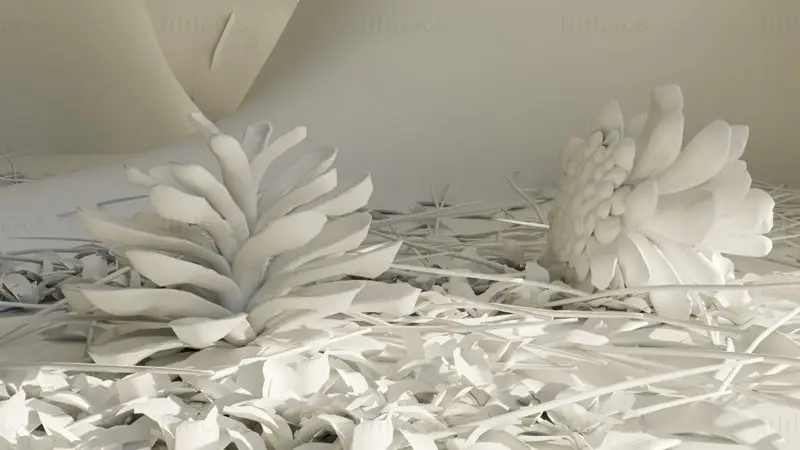 Pine Cone PBR 3D Model
