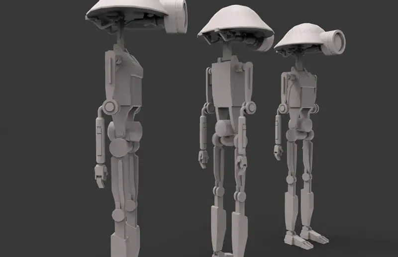 Pit Droid Figurines 3D Print Modelo STL