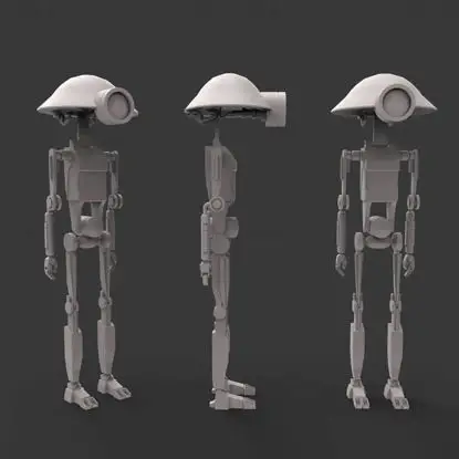 Pit Droid Figuries 3D Print Model STL