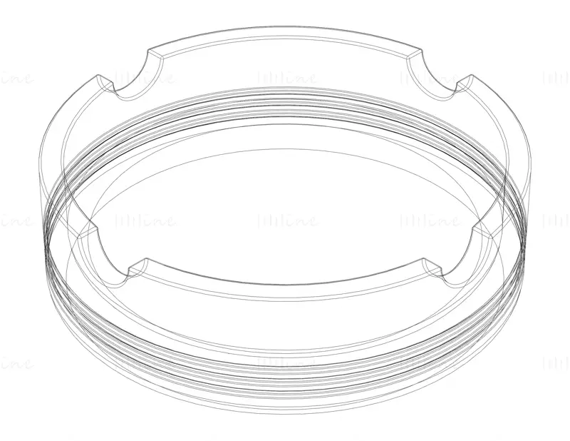 Plastic Cigarette Ashtray 3D Printing Model STL