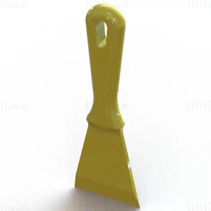 Plastic Hand Scraper with Hanging Hole 3D Printing Model