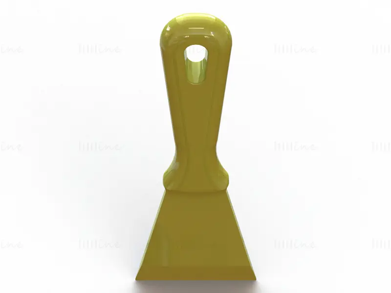 Plastic Hand Scraper with Hanging Hole 3D Printing Model