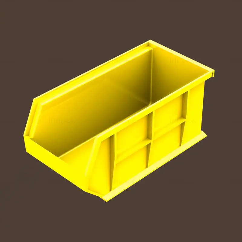 Plastic Hanging Storage Bin 3D Printing Model STL