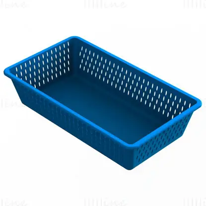 Plastic Multipurpose Storage Basket 35cm x 20cm x 8cm 3D Printing Model STL