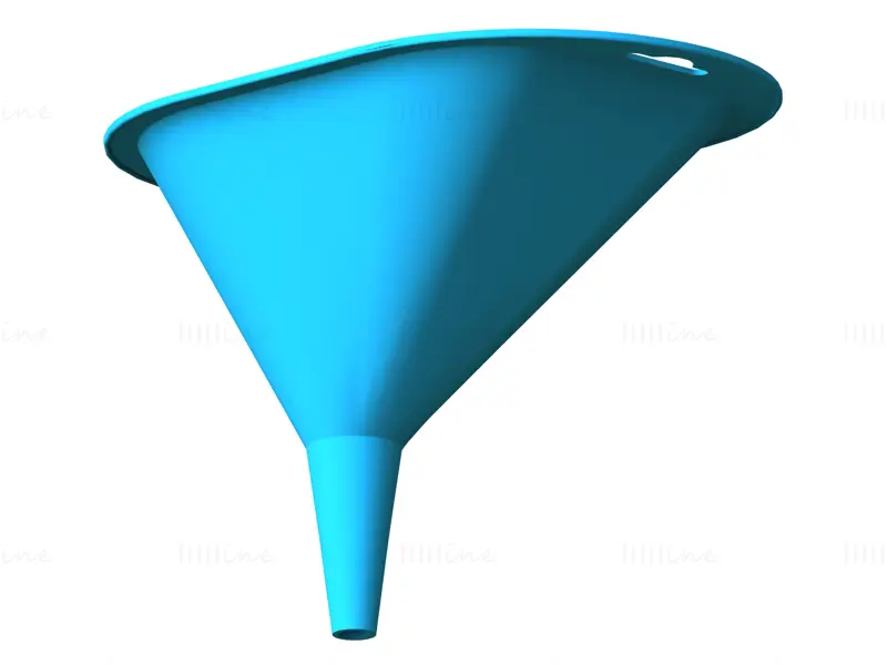 Plastic Slot Shaped Funnel 3D Print Model STL