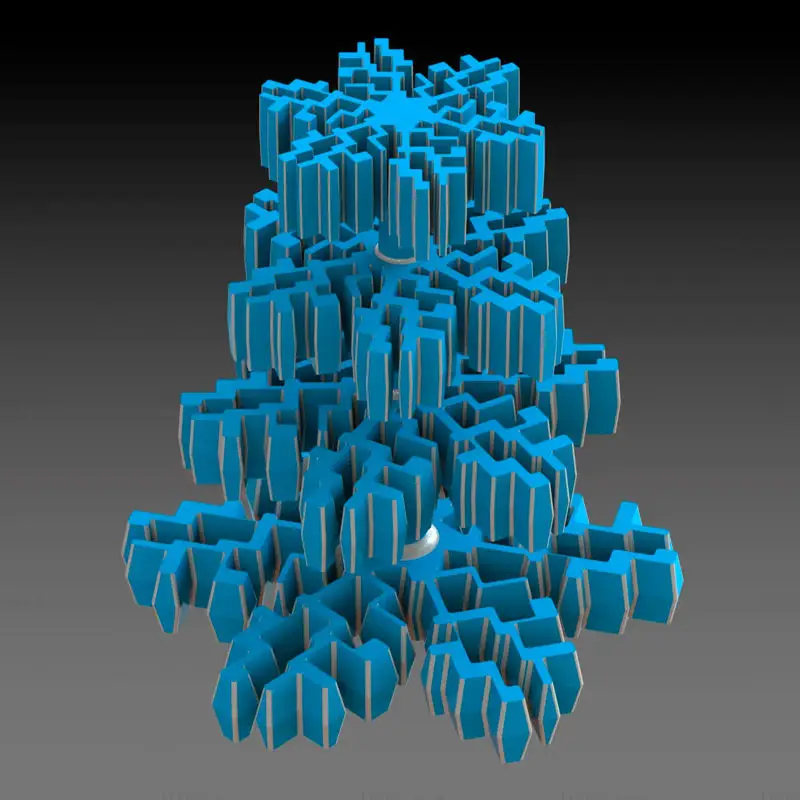 Модель для 3D-печати пластиковой снежинки STL