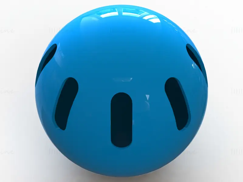 Modelo de impressão 3D de bola Wiffle de plástico