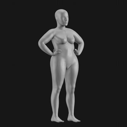 PLUS SIZE FEMALE MANNEQUIN 3D PRINTING MODEL STL