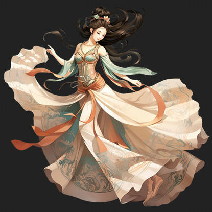 Chinese Flying Fairy Character Illustration PNG Material