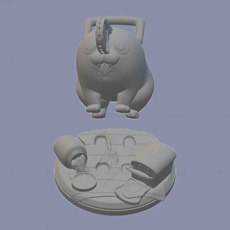 Pochita - Kettingzaag Man 3D Print Model STL