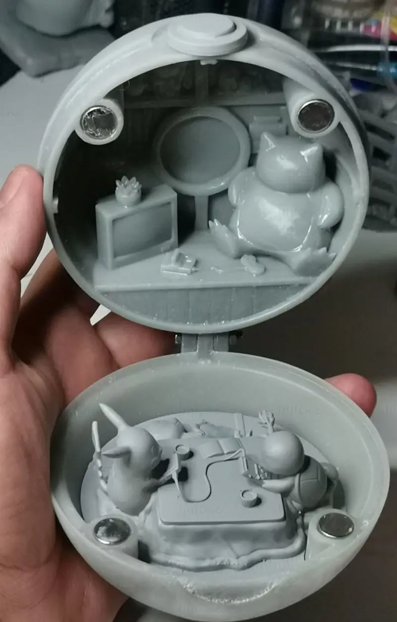 Pokeball Diorama 3D Printing Model STL