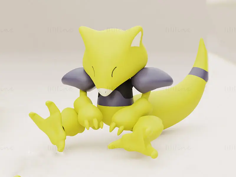 File STL del modello di stampa 3D di Pokemon Abra