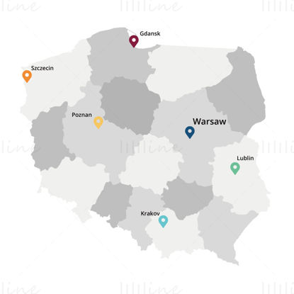 Poland map vector