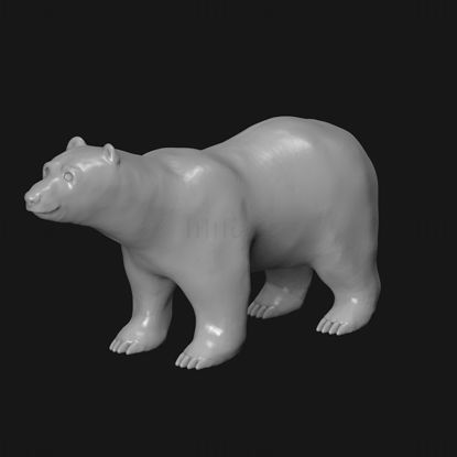 Kutup ayısı 3d baskı modeli