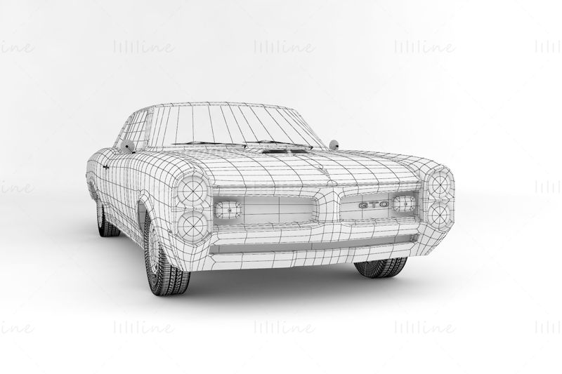 Pontiac GTO 2-door Hardtop 1966 3D Model