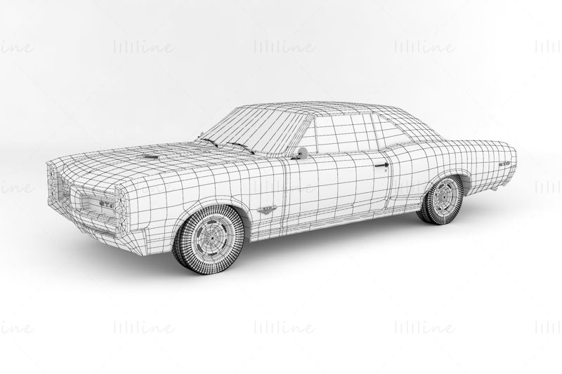 Pontiac GTO 2-door Hardtop 1966 3D Model
