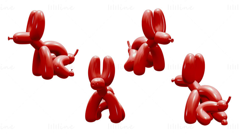 Pooping Balloon Sausage Dog 3D Model
