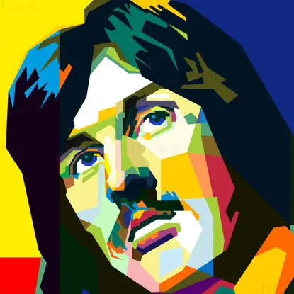 Ilustrație WPAP de artă pop a lui John Bonham Vector