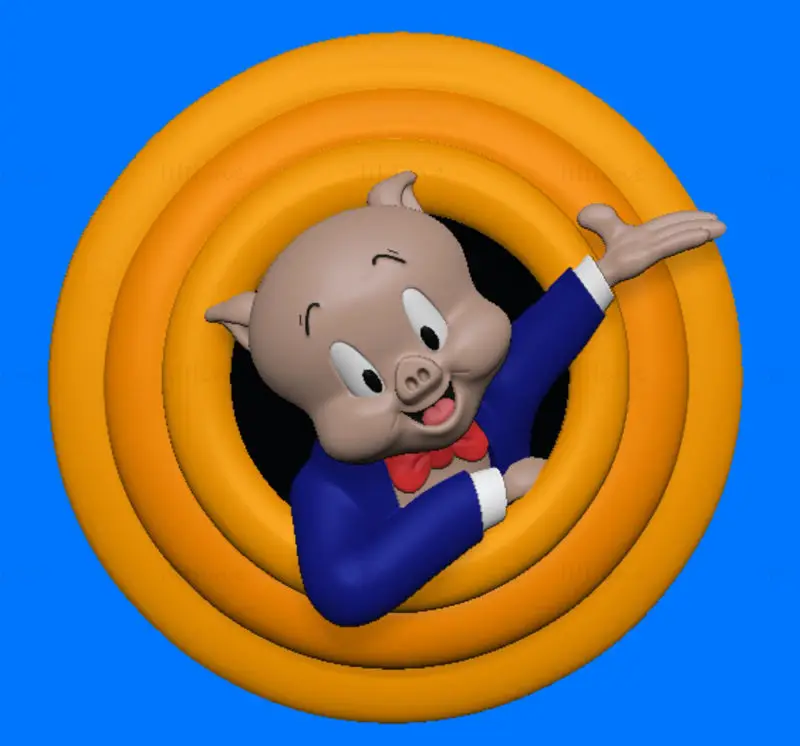 Porky Pig That's all Folks! 3D Print Model STL Files
