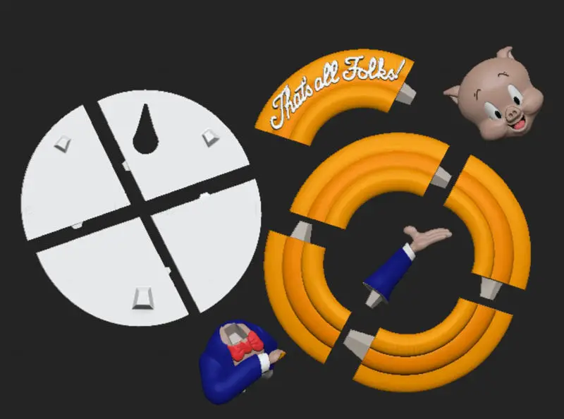 Porky Pig That's all Folks! 3D Print Model STL Files