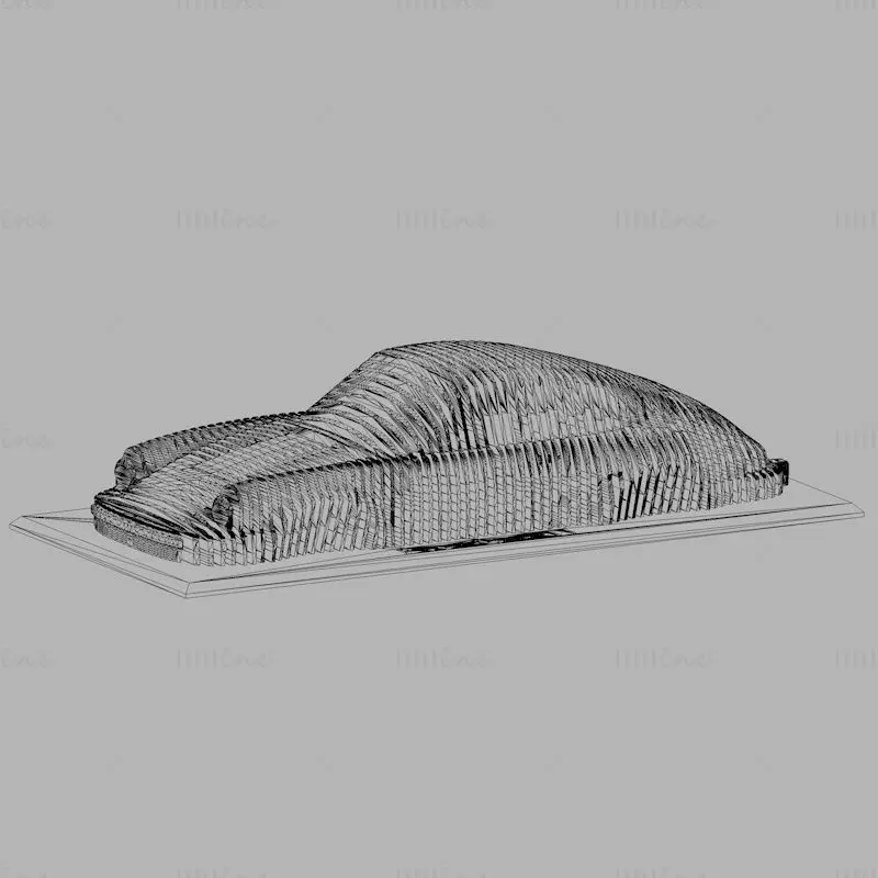 Porsche 911 Carrera réteges szobor dekoráció 3D nyomtatási modell STL fájl