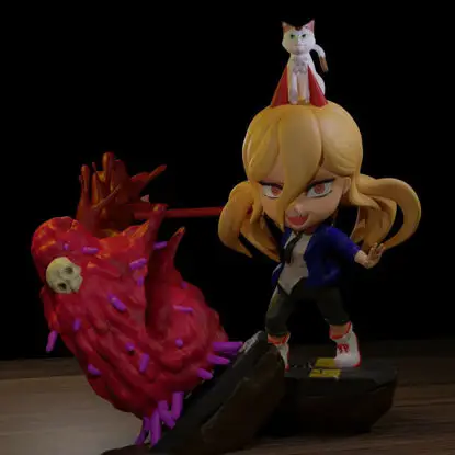 Power Chibi 3D Print Model STL File